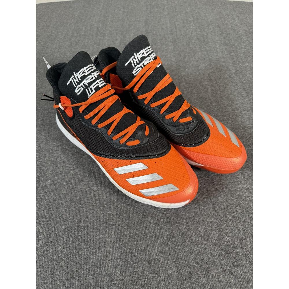 Adidas Icon V Boost Metal Baseball Cleats Shoes Mens 12.5 Orange Black G28242